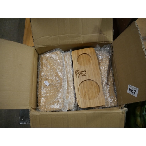 662 - BOX OF WOODEN STANDS