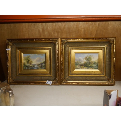 712 - 2 HEAVY GILT FRAMED PRINTS