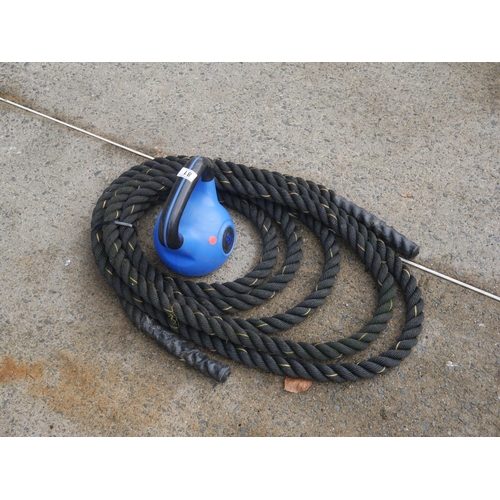 81 - METAL WEIGHT & EXERCISE ROPE