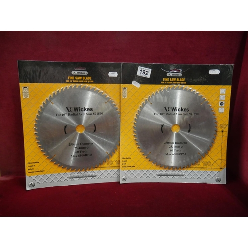 192 - 2 CIRCULAR SAW BLADES