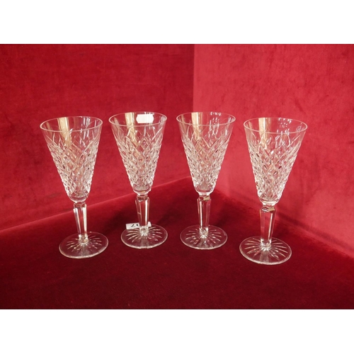 207 - 4 WATERFORD WINE GLASSES