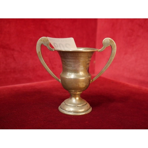 209 - SMALL HALLMARKED SILVER CUP 48gms