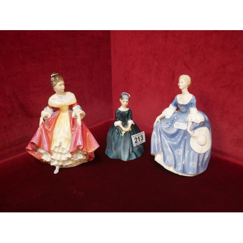 213 - 3 DOULTON FIGURINES