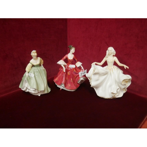 215 - 3 DOULTON FIGURINES