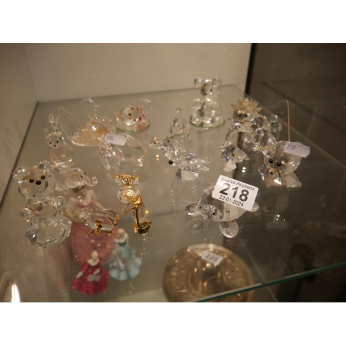 218 - LOT OF SWAROVSKI CRYSTAL