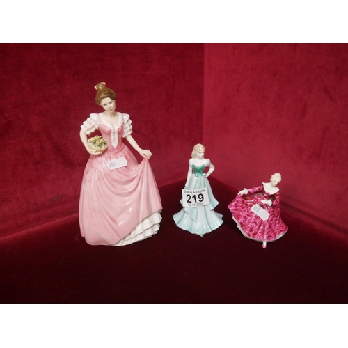 219 - 3 DOULTON FIGURINES