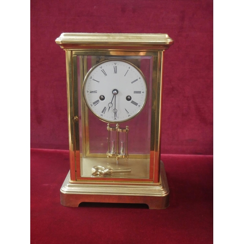 231 - GLASS CASED CARRIAGE CLOCK