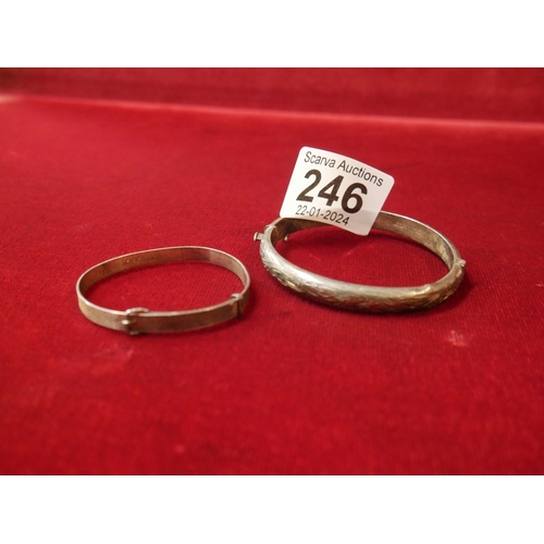 246 - 2 SILVER BANGLES