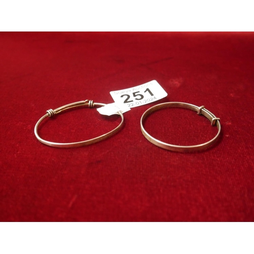 251 - 2 SILVER BANGLES