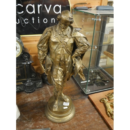 277 - LARGE 19TH C. BRONZE FIGURE