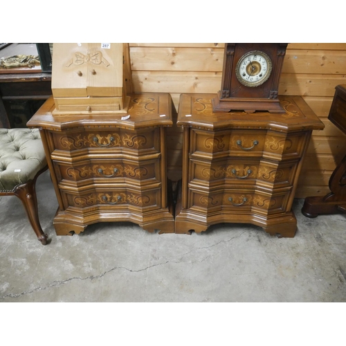 288 - PAIR OF MARQUETRY INLAID CHESTS