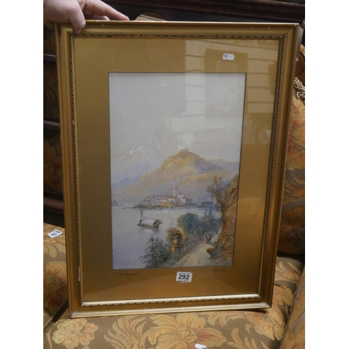 292 - FRAMED WATERCOLOUR E. ST JOHN