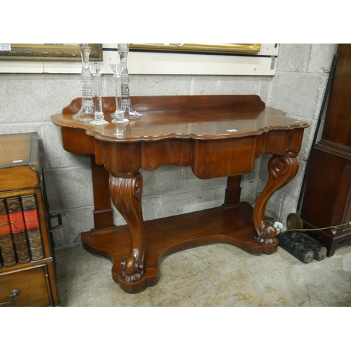 318 - VICTORIAN 3 DRAWER CONSOLE TABLE