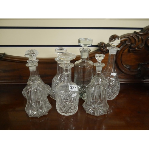 327 - LOT OF DECANTERS