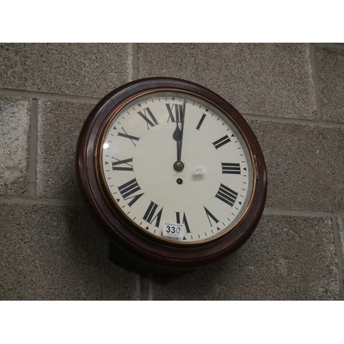 330 - VICTORIAN FUSEE WALL CLOCK