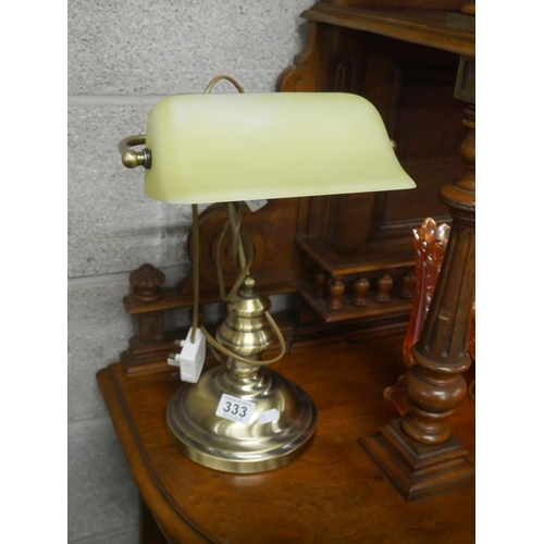 333 - BRASS BANKERS LAMP