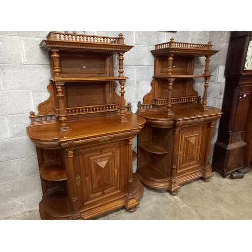 335 - PAIR OF ANTIQUE MAHOGANY SIDE CABINETS