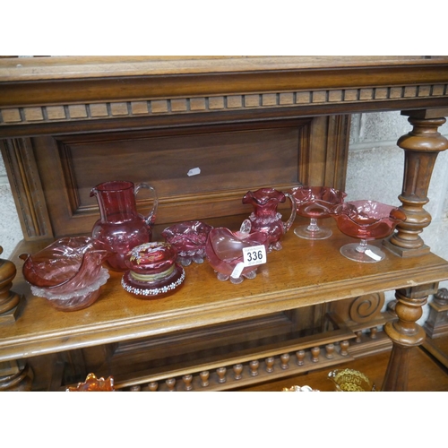 336 - LOT OF RUBY GLASS