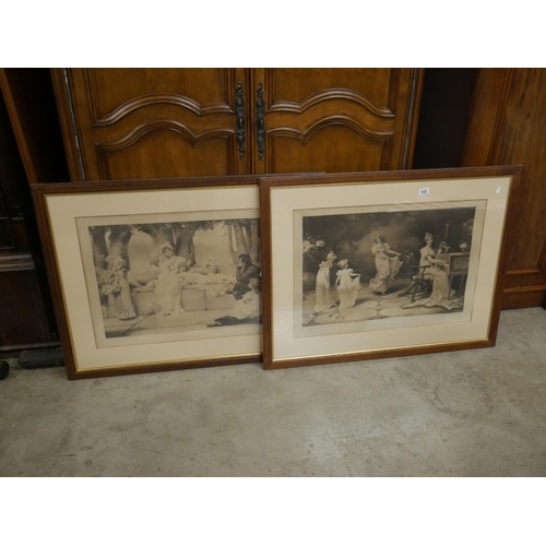 342 - PAIR OF LARGE ENGRAVINGS