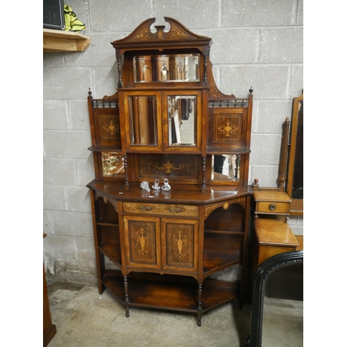 346 - INLAID ROSEWOOD SIDE CABINET