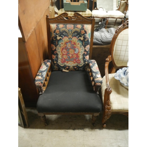 382 - EDWARDIAN ARMCHAIR