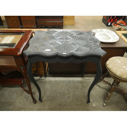 417 - EBONISED TABLE