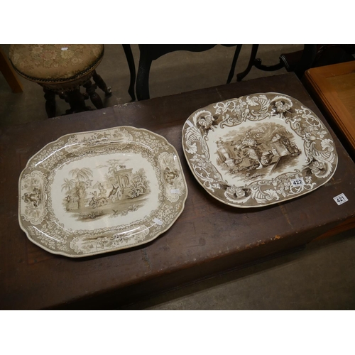 422 - 2 VICTORIAN PLATTERS