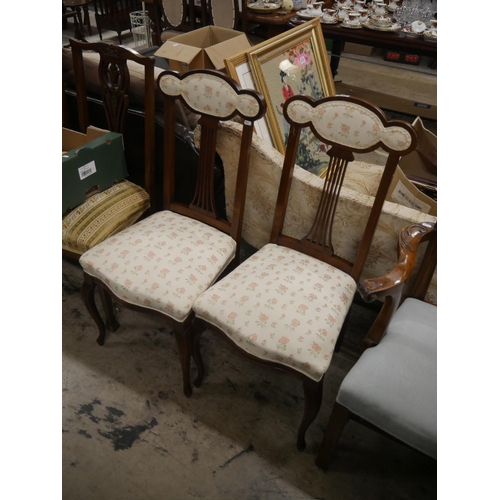 442 - PAIR OF EDWARDIAN SIDE CHAIRS