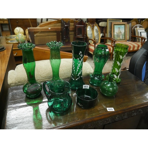 461 - VICTORIAN GREEN GLASS