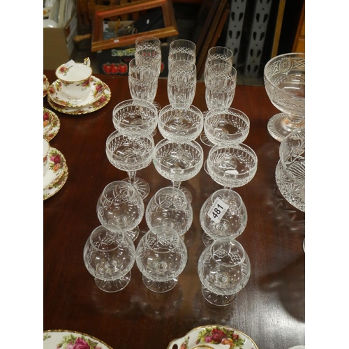 481 - 3 SETS OF GALWAY CRYSTAL GLASSES