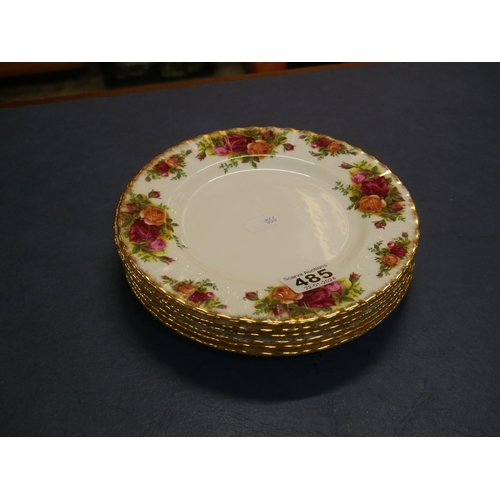 485 - 6 OLD COUNTRY ROSE SALAD PLATES