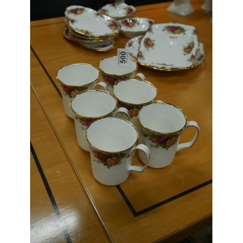 500 - 6 OLD COUNTRY ROSE MUGS