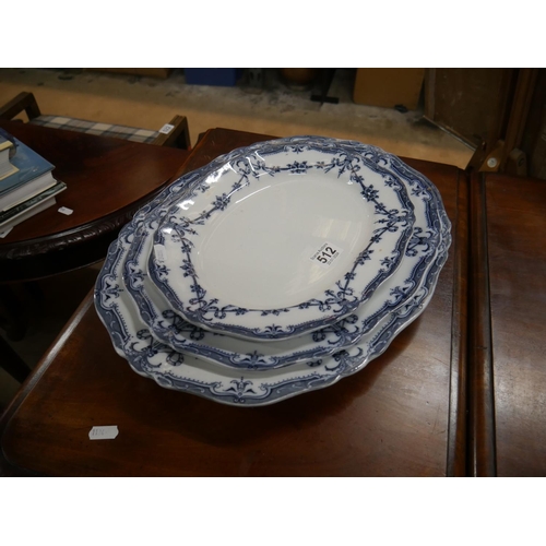 512 - 3 VICTORIAN PLATTERS