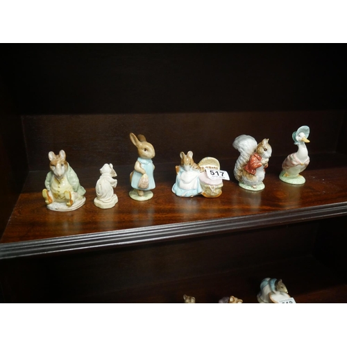 517 - 6 BESWICK BUNNYKINS FIGURES