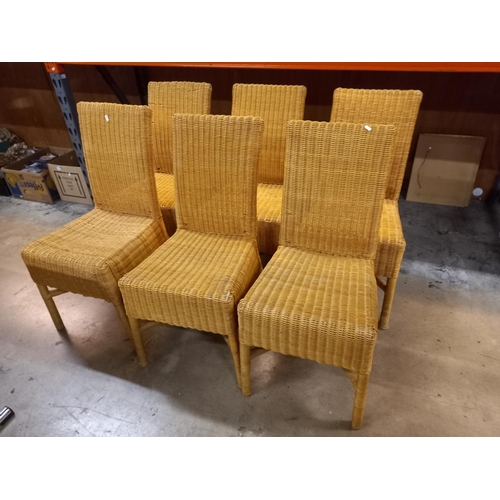 528 - 6 RATTAN CHAIRS