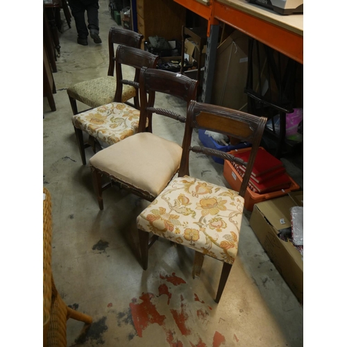 529 - 4 VICTORIAN DINING CHAIRS