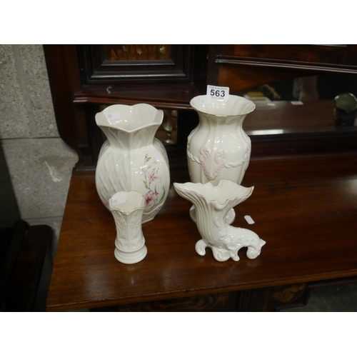 563 - 4 PIECES OF BELLEEK