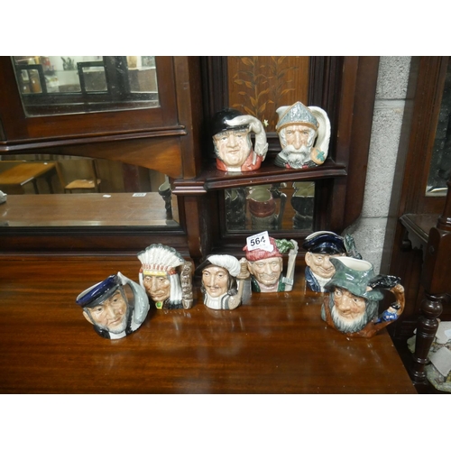 564 - LOT OF SMALL DOULTON TOBY JUGS