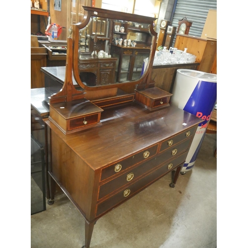 572 - LATE VICTORIAN INLAID DRESSING TABLE