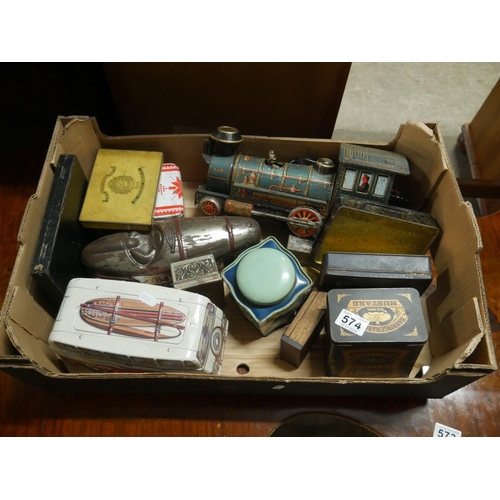 574 - LOT OF COLLECTABLE TINS