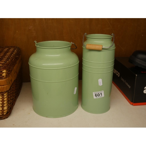 601 - 2 SMALL MILK CANS