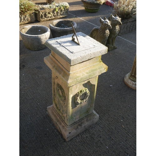 61 - RECONSTITUTED STONE SUNDIAL