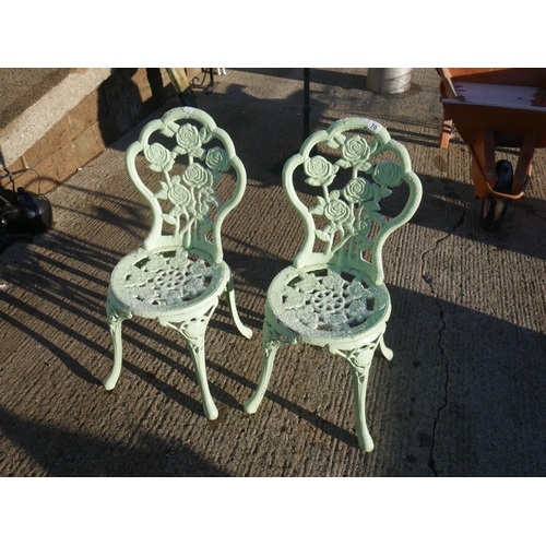 70 - PAIR OF CAST IRON GARDEN SEATS