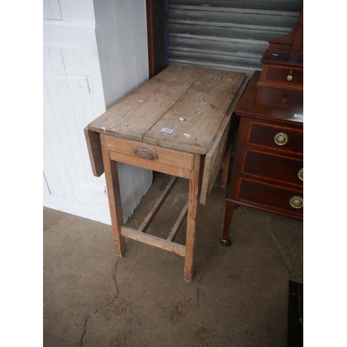 123 - ANTIQUE PINE TABLE