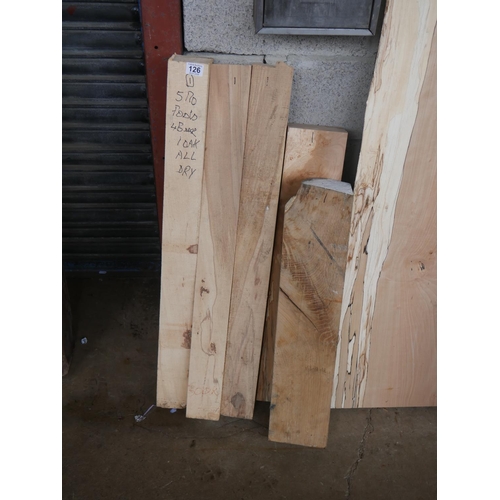 126 - 5 PIECES OF OAK