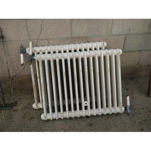 23 - 2 CAST IRON RADIATORS APPROX 3ft LONG