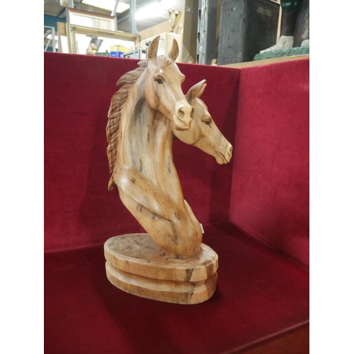 235 - CARVED WOODEN HORSE