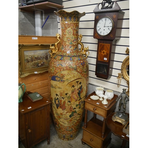 326 - LARGE ORIENTAL FLOOR VASE - APPROX 6ft HIGH