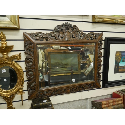 335 - OAK FRAMED MIRROR