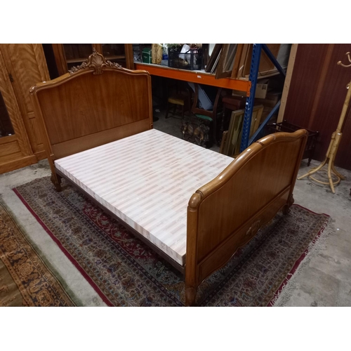 399 - ANTIQUE WALNUT FRENCH DOUBLE BED